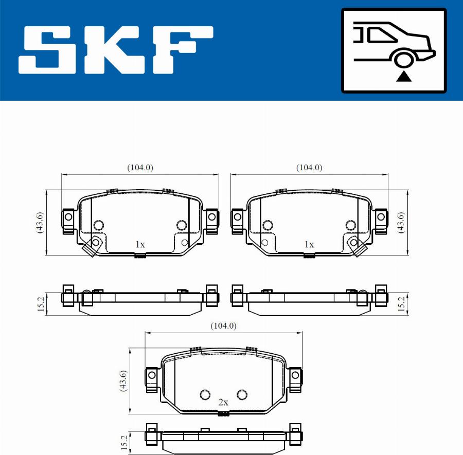 SKF VKBP 90499 A - Тормозные колодки, дисковые, комплект parts5.com