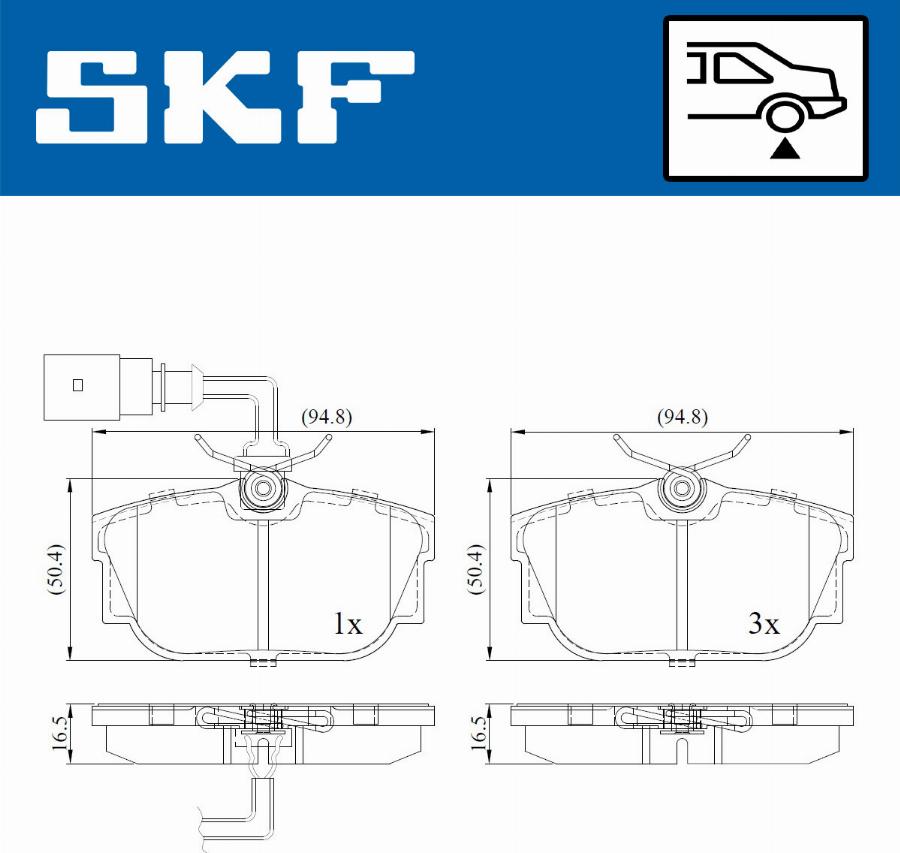 SKF VKBP 90493 E - Тормозные колодки, дисковые, комплект parts5.com