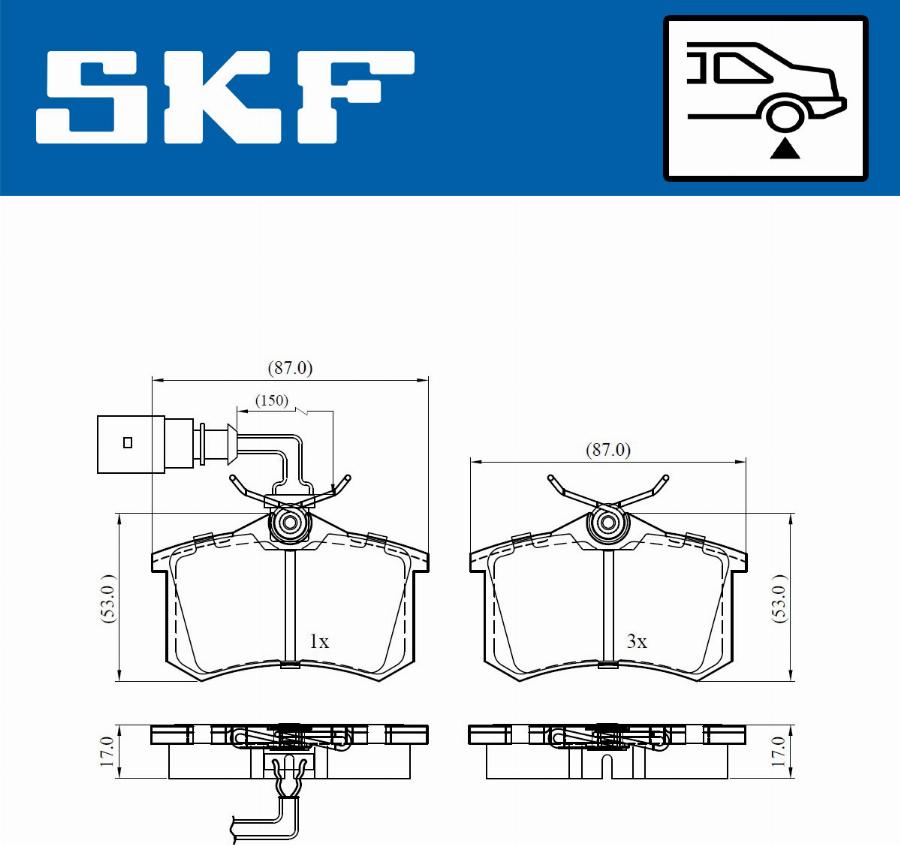 SKF VKBP 90452 E - Тормозные колодки, дисковые, комплект parts5.com