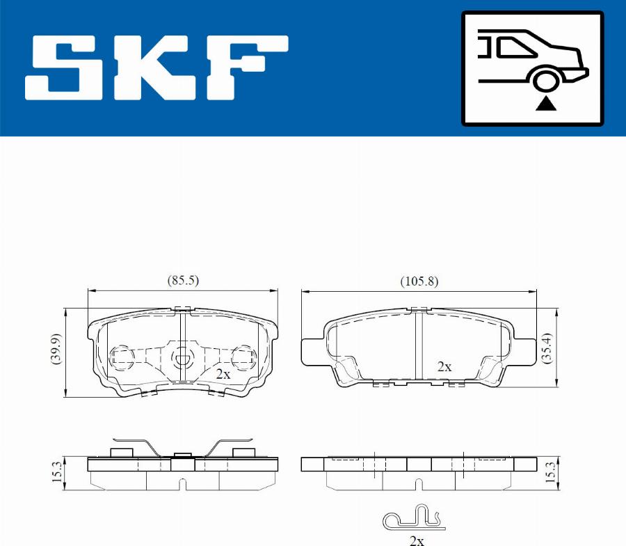 SKF VKBP 90416 A - Тормозные колодки, дисковые, комплект parts5.com