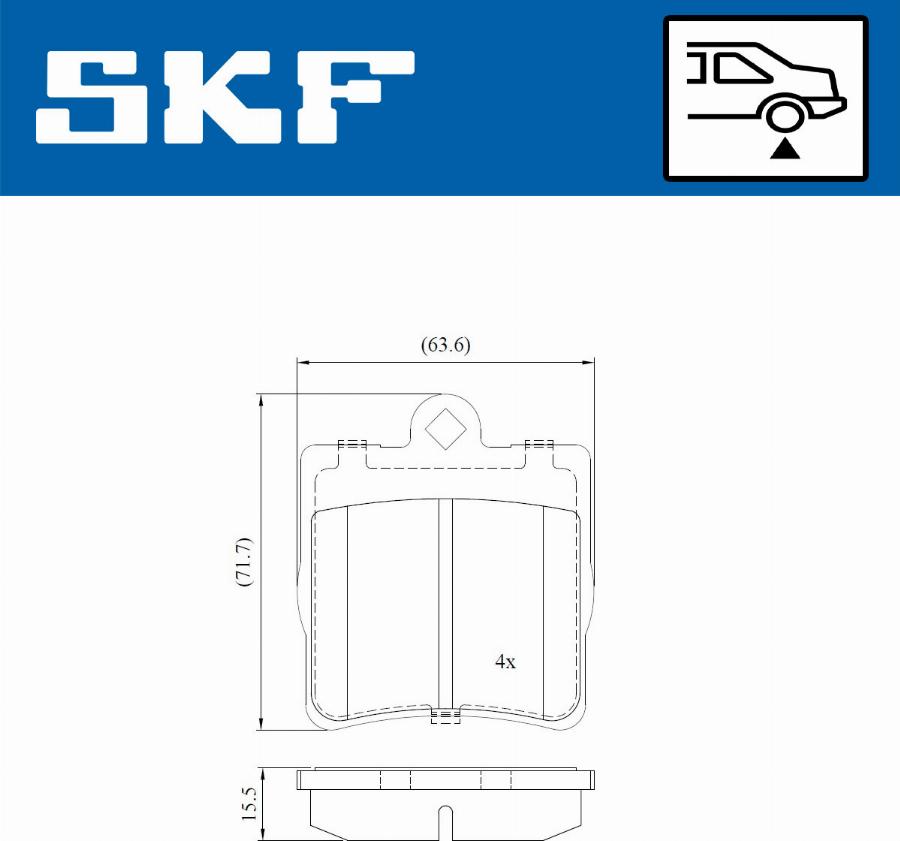 SKF VKBP 90434 - Тормозные колодки, дисковые, комплект parts5.com