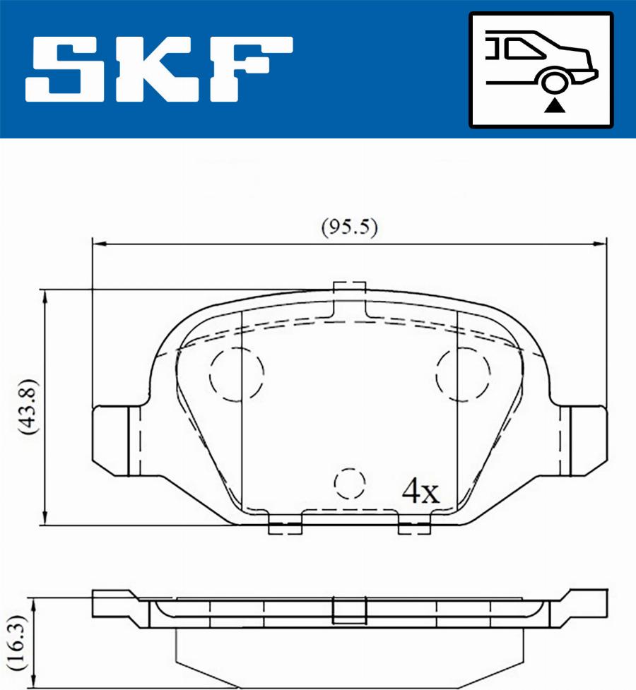 SKF VKBP 90472 - Тормозные колодки, дисковые, комплект parts5.com