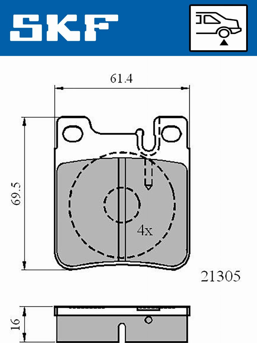 SKF VKBP 90502 - Тормозные колодки, дисковые, комплект parts5.com