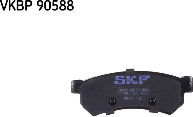 SKF VKBP 90588 - Тормозные колодки, дисковые, комплект parts5.com