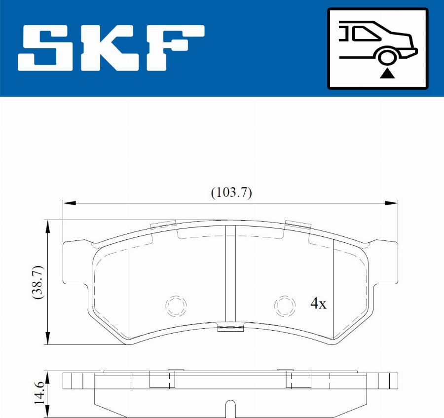 SKF VKBP 90588 - Тормозные колодки, дисковые, комплект parts5.com