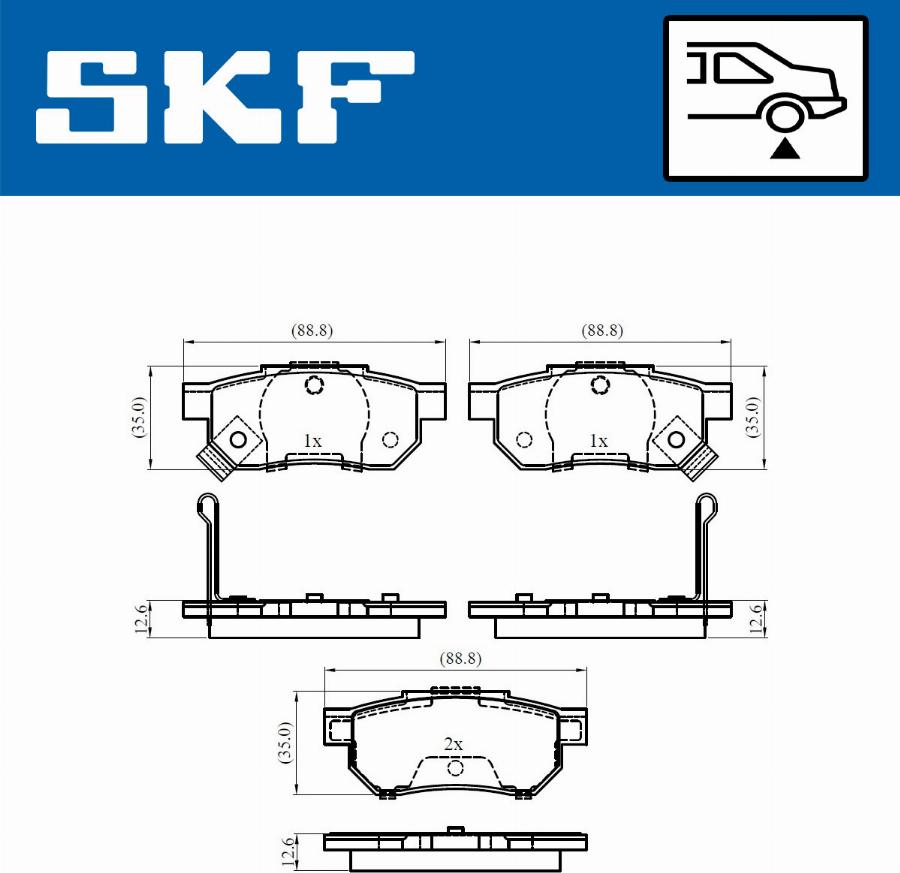 SKF VKBP 90624 A - Тормозные колодки, дисковые, комплект parts5.com