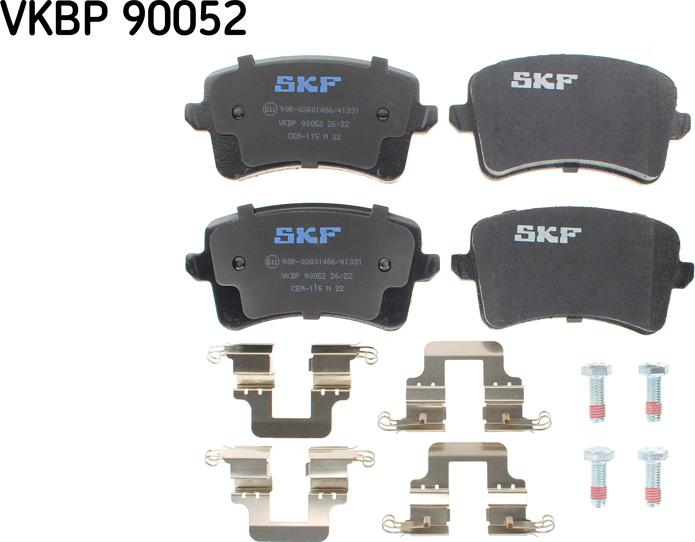 SKF VKBP 90052 - Тормозные колодки, дисковые, комплект parts5.com