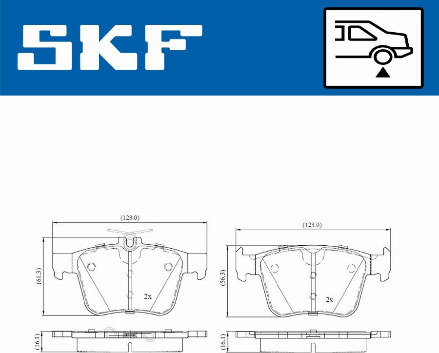 SKF VKBP 90013 - Тормозные колодки, дисковые, комплект parts5.com