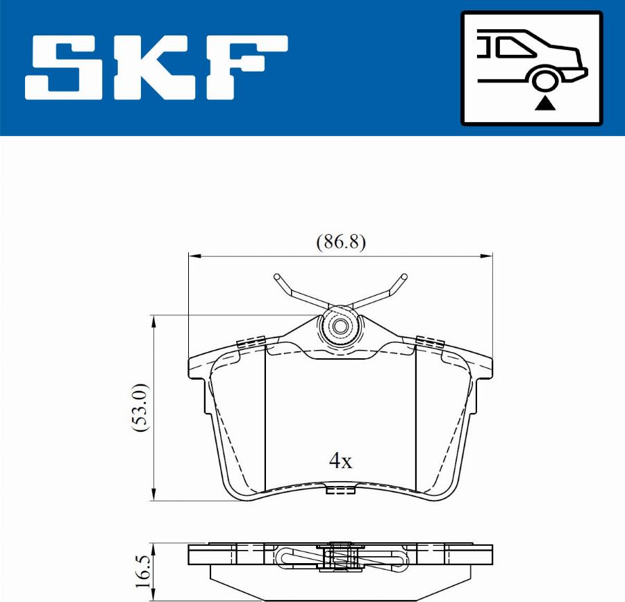 SKF VKBP 90036 - Тормозные колодки, дисковые, комплект parts5.com