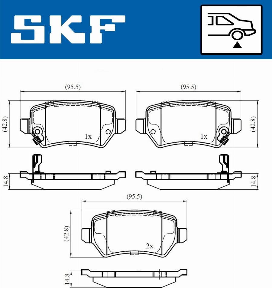 SKF VKBP 90032 A - Тормозные колодки, дисковые, комплект parts5.com