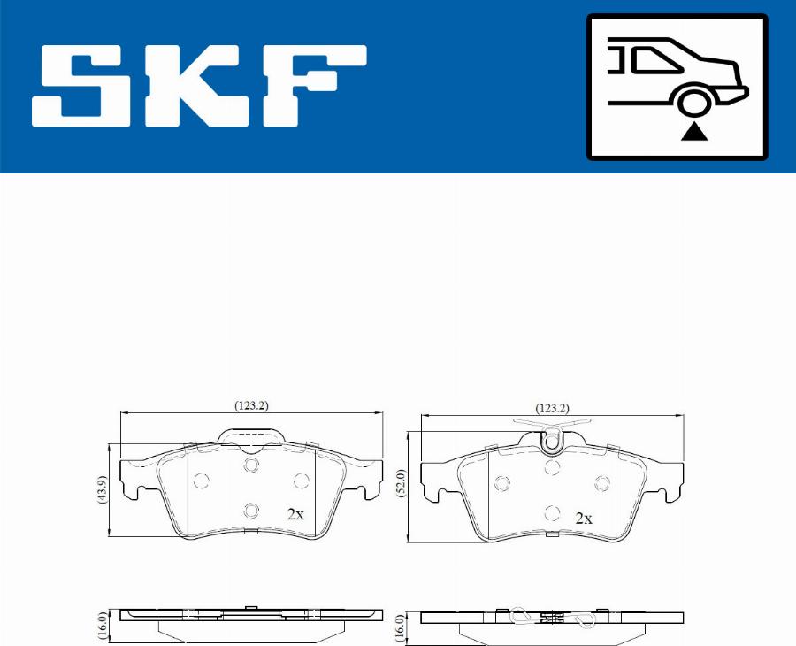 SKF VKBP 90025 - Тормозные колодки, дисковые, комплект parts5.com