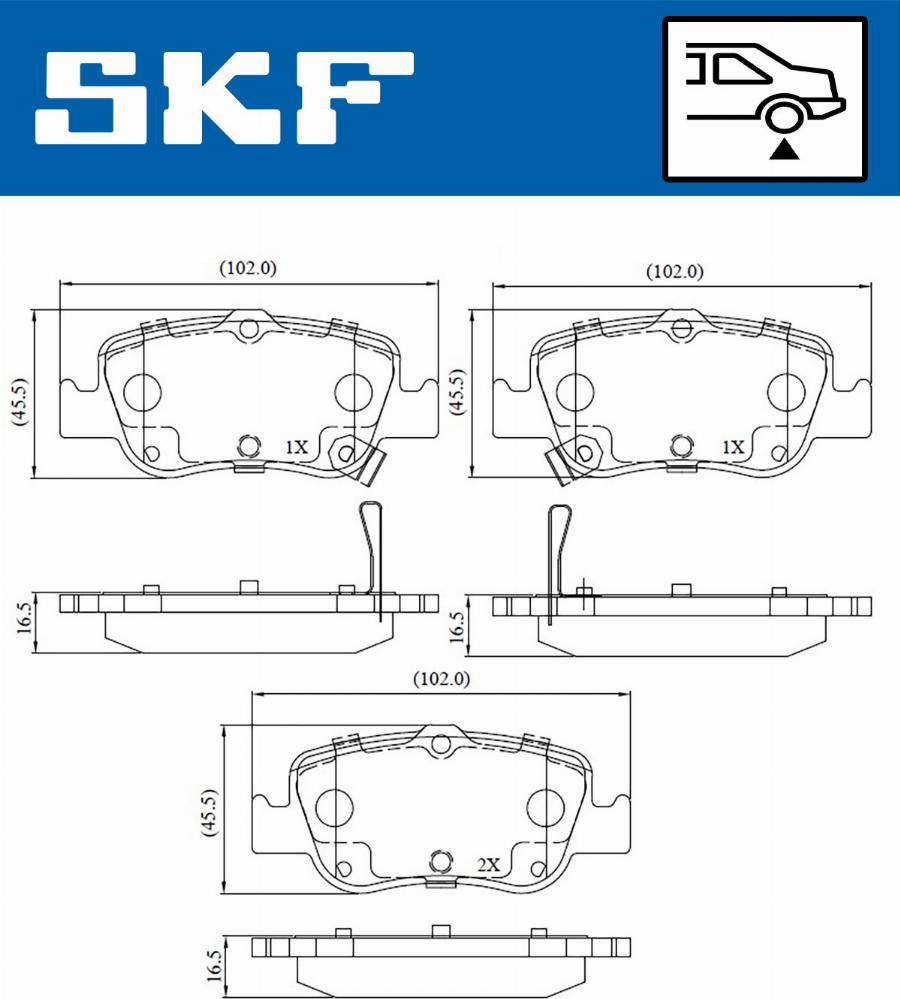 SKF VKBP 90191 A - Тормозные колодки, дисковые, комплект parts5.com