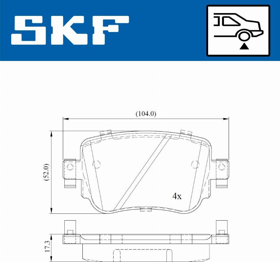 SKF VKBP 90129 - Тормозные колодки, дисковые, комплект parts5.com