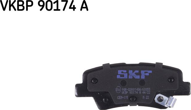 SKF VKBP 90174 A - Тормозные колодки, дисковые, комплект parts5.com