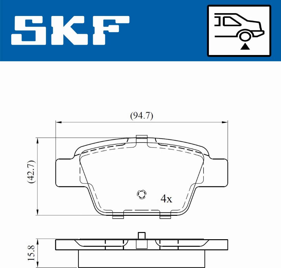 SKF VKBP 90315 - Тормозные колодки, дисковые, комплект parts5.com