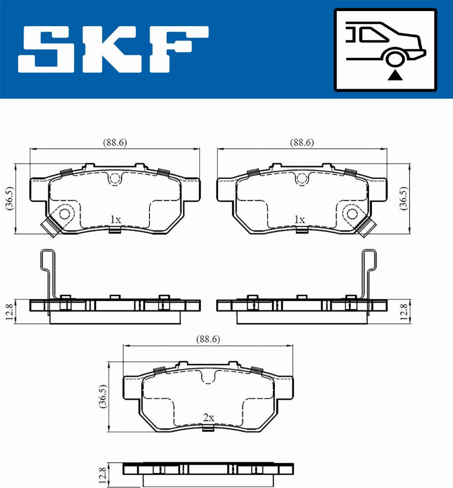 SKF VKBP 90381 A - Тормозные колодки, дисковые, комплект parts5.com