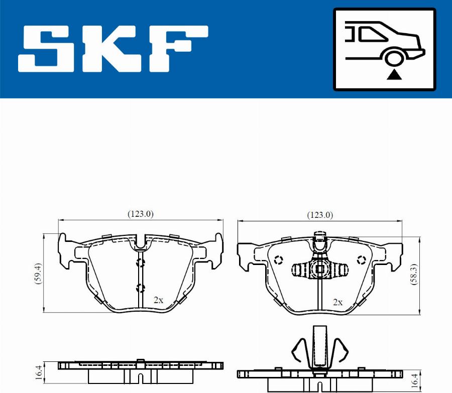 SKF VKBP 90372 - Тормозные колодки, дисковые, комплект parts5.com