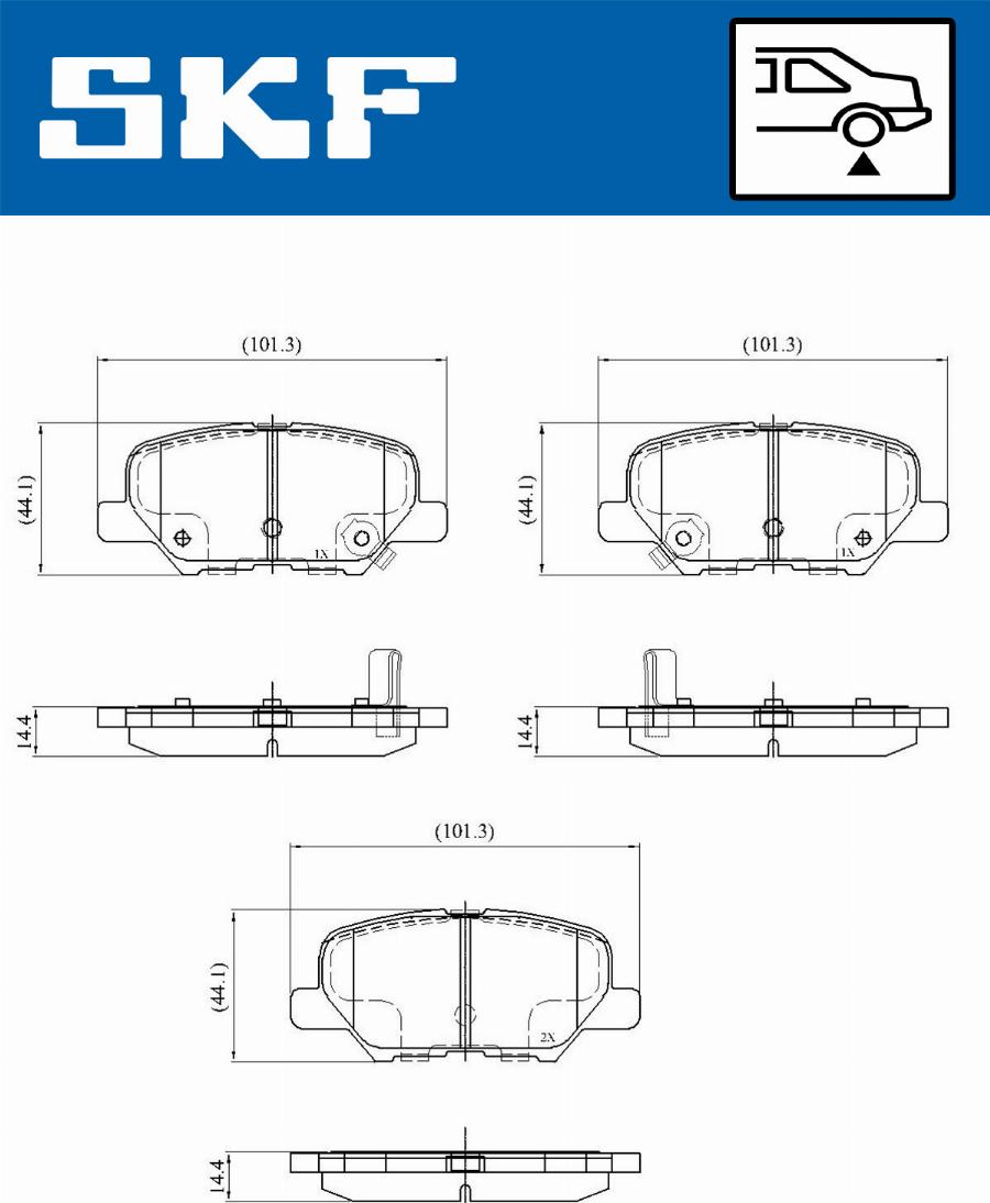 SKF VKBP 90253 A - Тормозные колодки, дисковые, комплект parts5.com