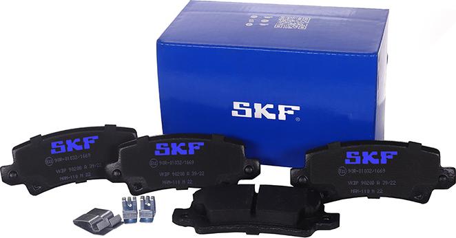 SKF VKBP 90208 A - Тормозные колодки, дисковые, комплект parts5.com