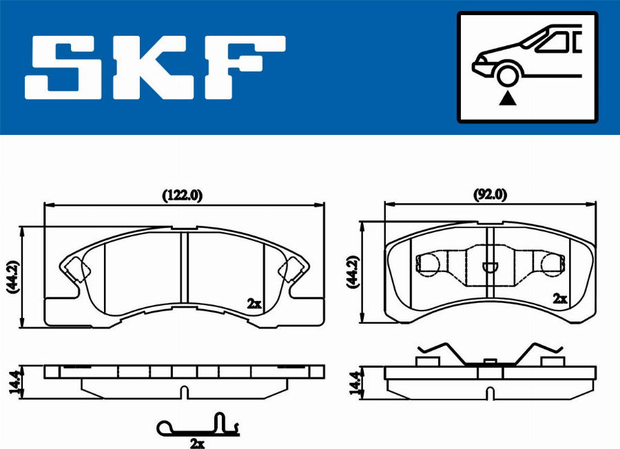 SKF VKBP 80490 A - Тормозные колодки, дисковые, комплект parts5.com