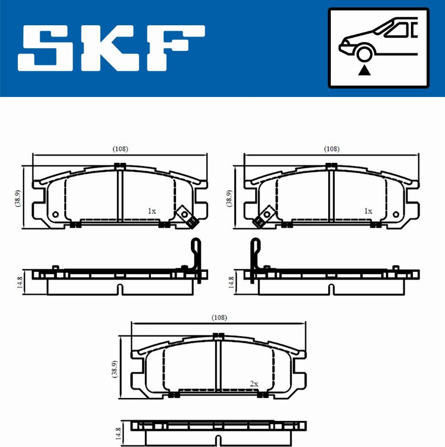 SKF VKBP 80457 - Тормозные колодки, дисковые, комплект parts5.com