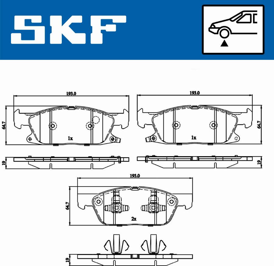 SKF VKBP 80433 A - Тормозные колодки, дисковые, комплект parts5.com