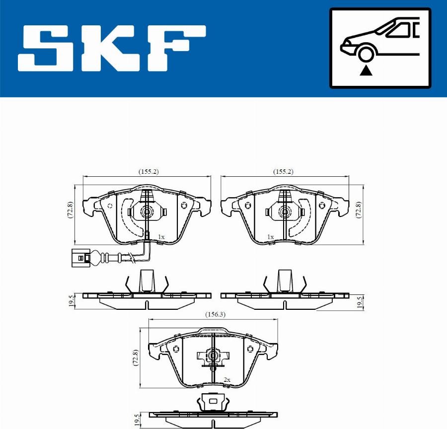 SKF VKBP 80594 E - Тормозные колодки, дисковые, комплект parts5.com