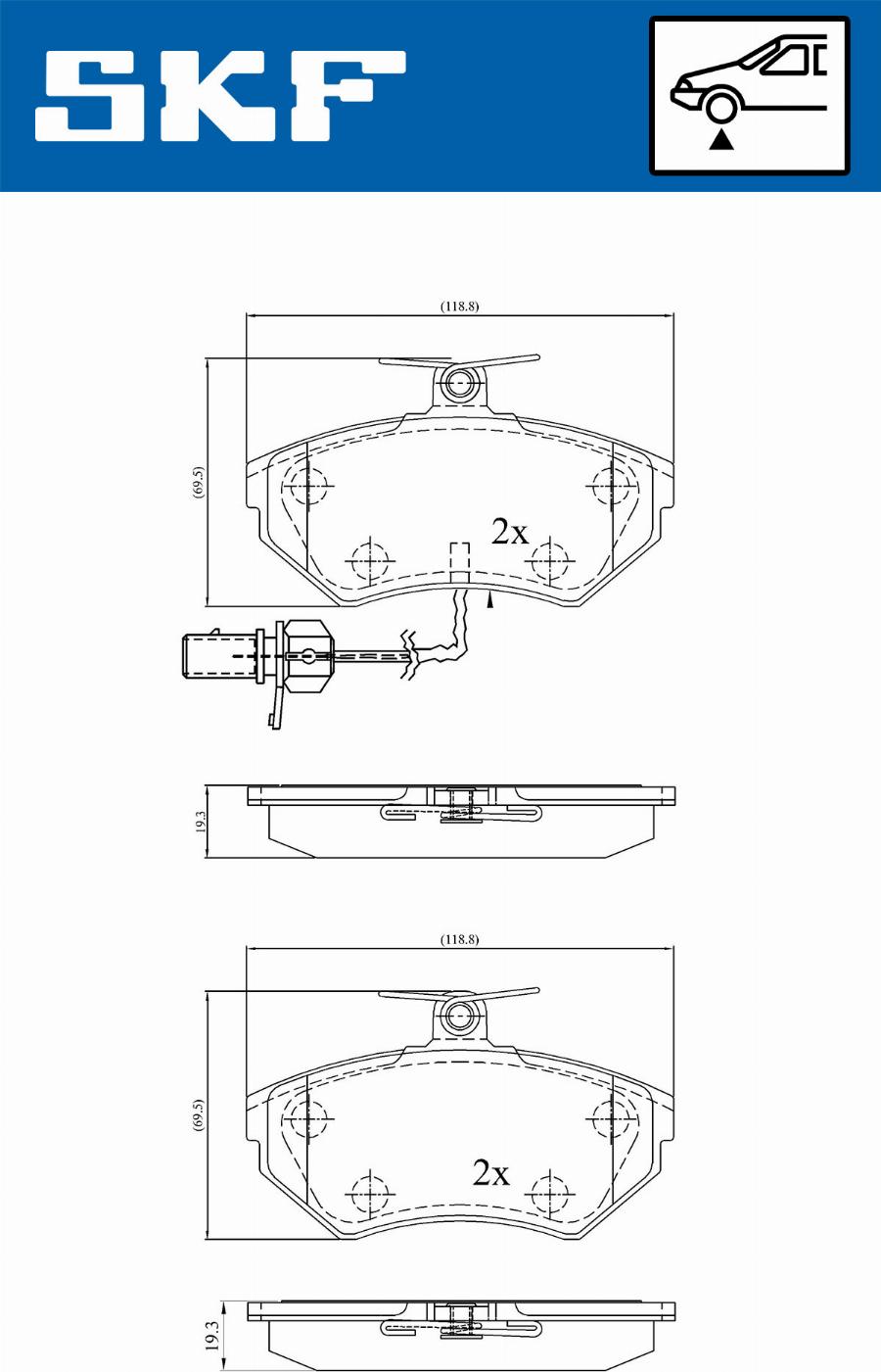 SKF VKBP 80547 E - Тормозные колодки, дисковые, комплект parts5.com