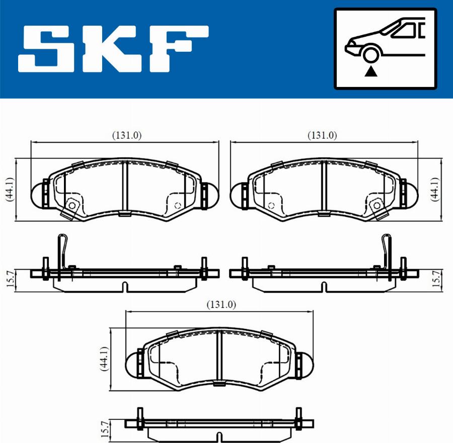 SKF VKBP 80500 A - Тормозные колодки, дисковые, комплект parts5.com