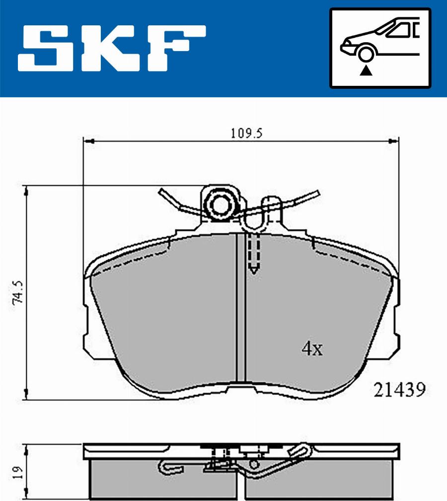 SKF VKBP 80516 - Тормозные колодки, дисковые, комплект parts5.com