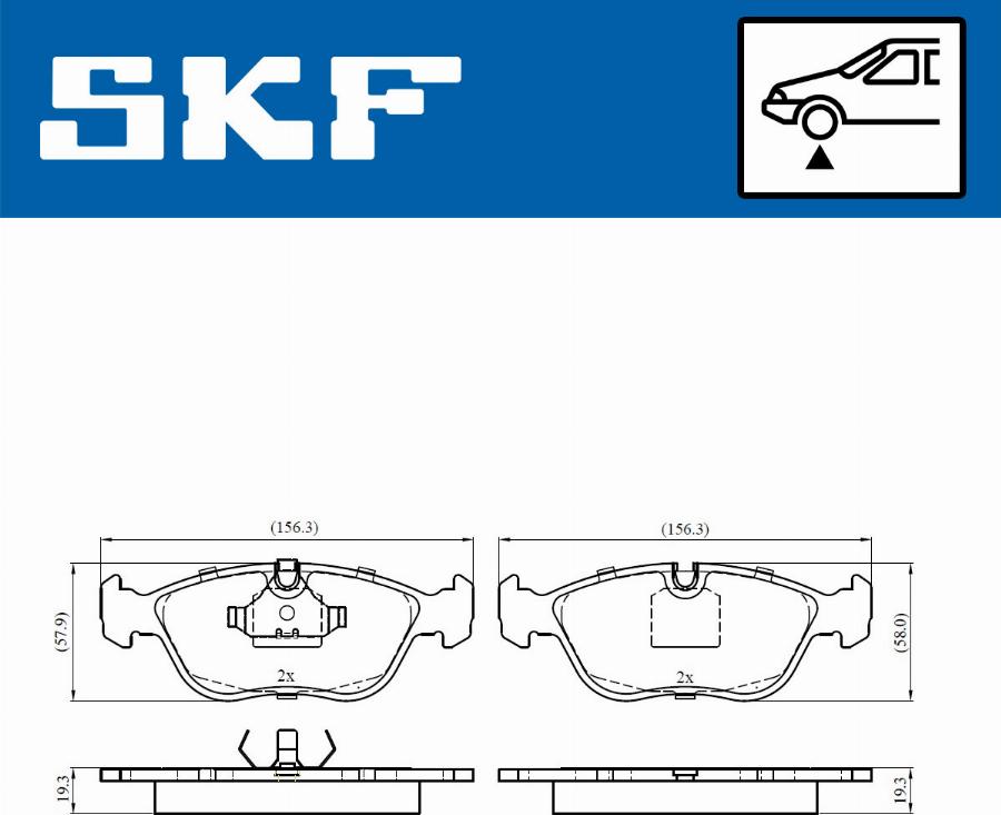 SKF VKBP 80512 - Тормозные колодки, дисковые, комплект parts5.com