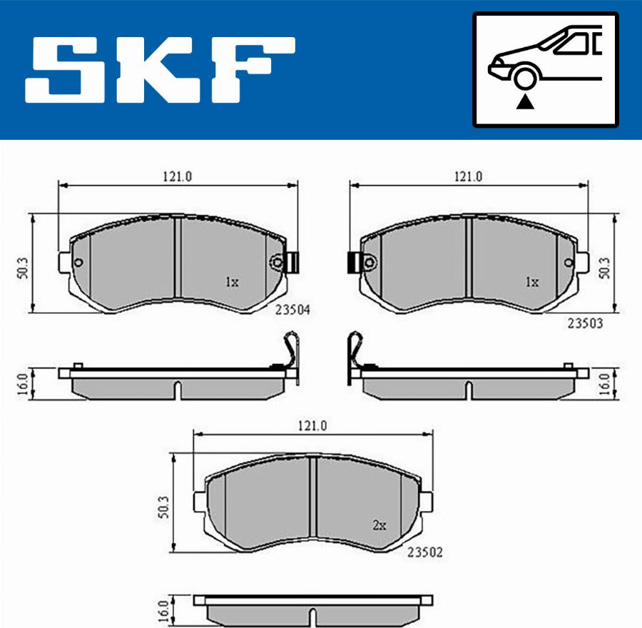 SKF VKBP 80535 A - Тормозные колодки, дисковые, комплект parts5.com