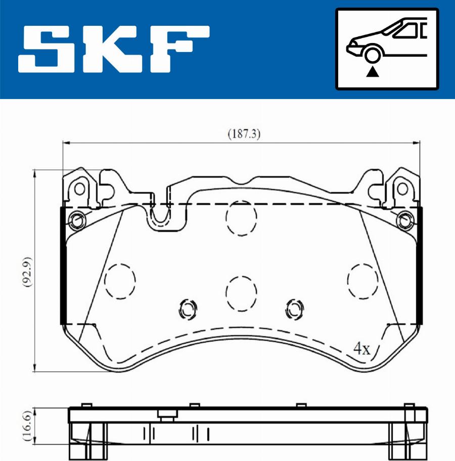 SKF VKBP 80643 E - Тормозные колодки, дисковые, комплект parts5.com