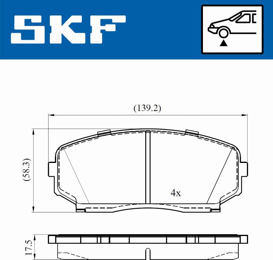 SKF VKBP 80612 A - Тормозные колодки, дисковые, комплект parts5.com