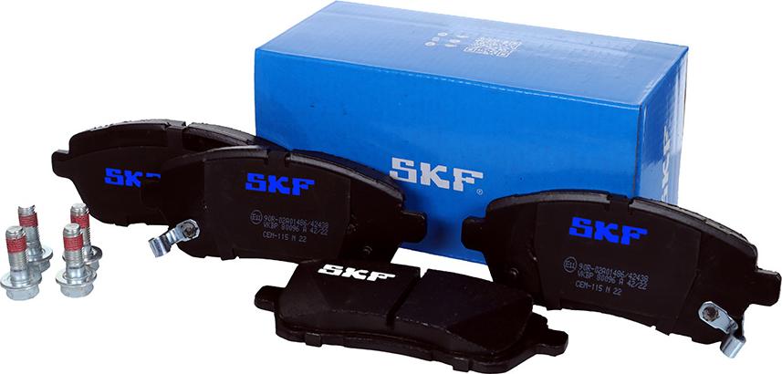 SKF VKBP 80096 A - Тормозные колодки, дисковые, комплект parts5.com