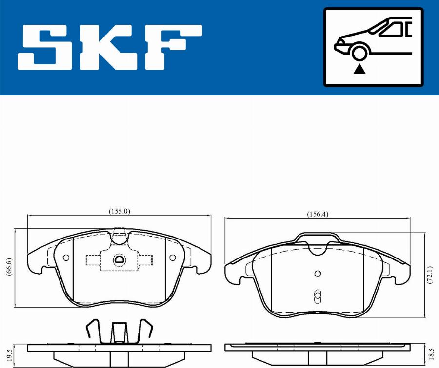 SKF VKBP 80049 - Тормозные колодки, дисковые, комплект parts5.com