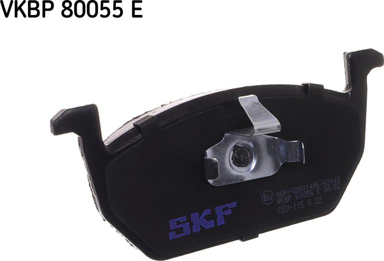 SKF VKBP 80055 E - Тормозные колодки, дисковые, комплект parts5.com