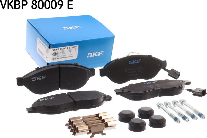 SKF VKBP 80009 E - Тормозные колодки, дисковые, комплект parts5.com