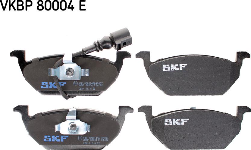 SKF VKBP 80004 E - Тормозные колодки, дисковые, комплект parts5.com