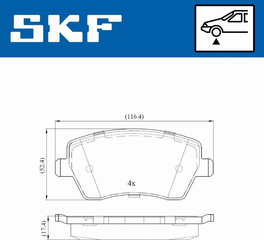 SKF VKBP 80003 - Тормозные колодки, дисковые, комплект parts5.com