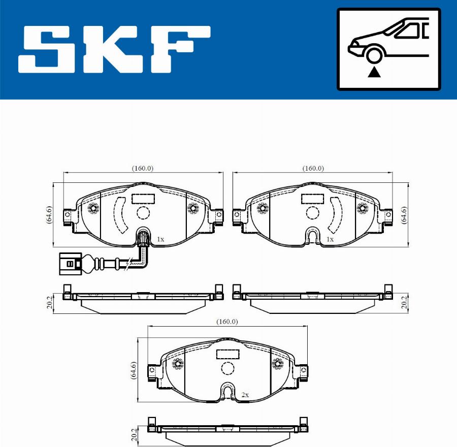 SKF VKBP 80018 E - Тормозные колодки, дисковые, комплект parts5.com