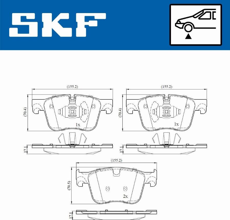 SKF VKBP 80085 - Тормозные колодки, дисковые, комплект parts5.com