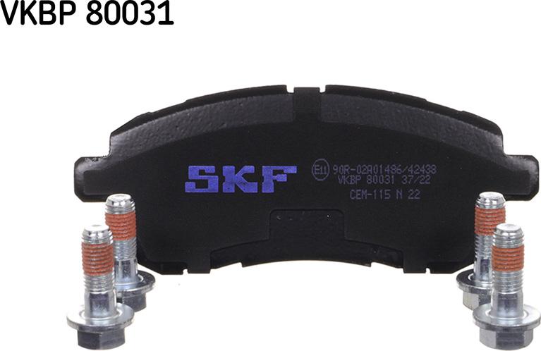 SKF VKBP 80031 - Тормозные колодки, дисковые, комплект parts5.com