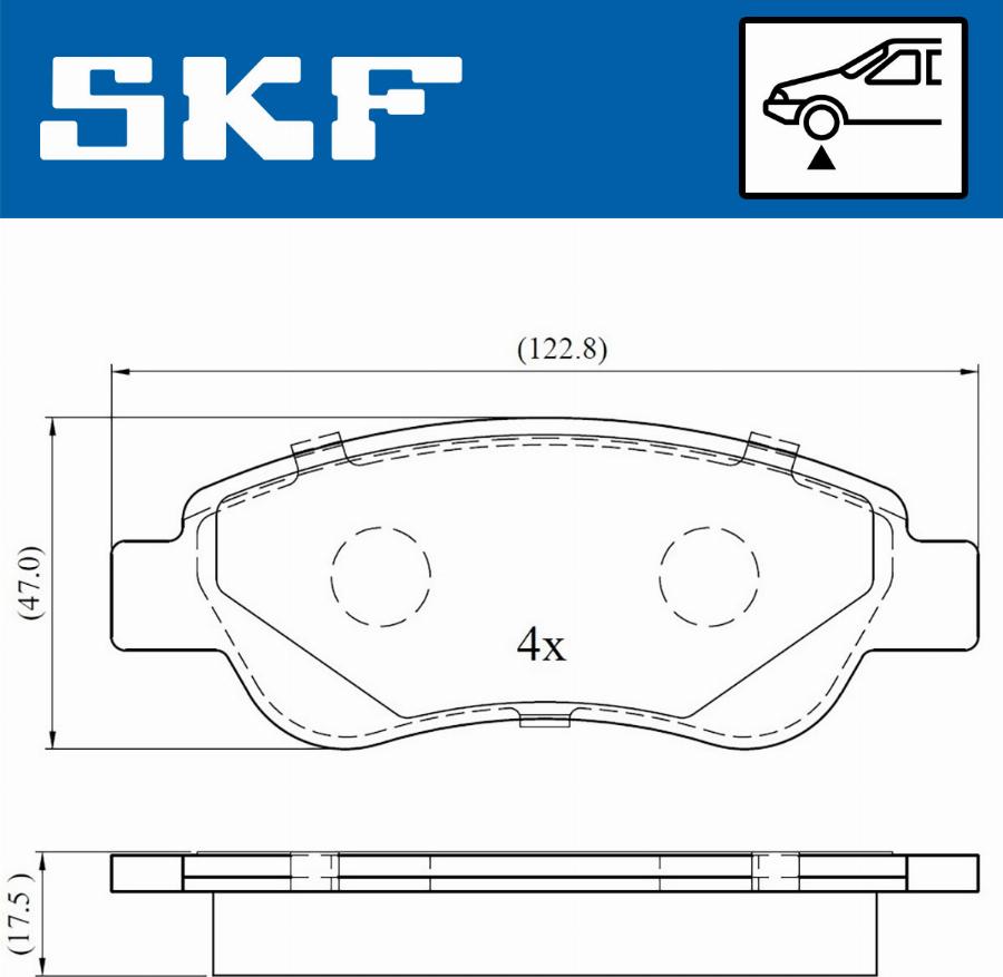 SKF VKBP 80037 - Тормозные колодки, дисковые, комплект parts5.com