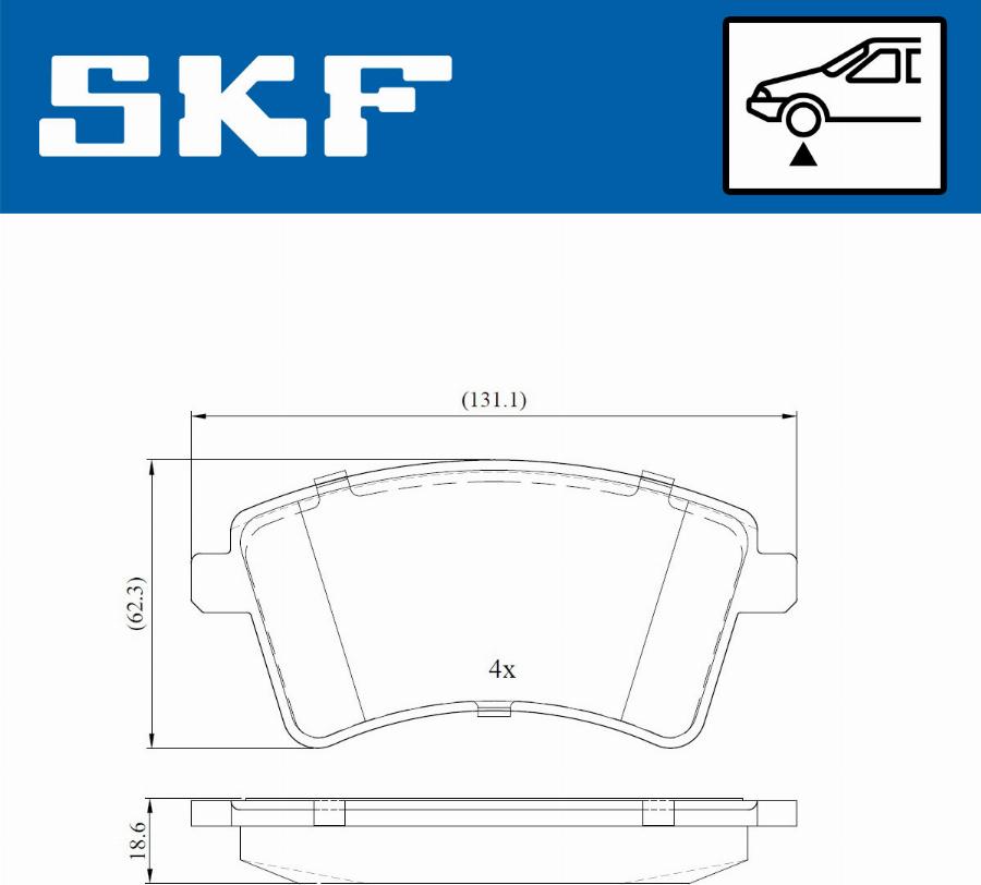 SKF VKBP 80024 - Тормозные колодки, дисковые, комплект parts5.com