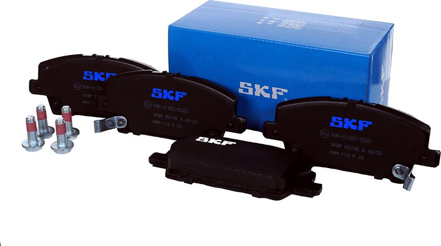 SKF VKBP 80195 A - Тормозные колодки, дисковые, комплект parts5.com