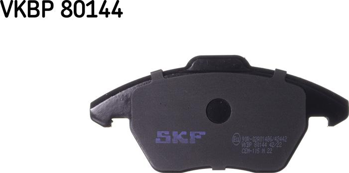 SKF VKBP 80144 - Тормозные колодки, дисковые, комплект parts5.com