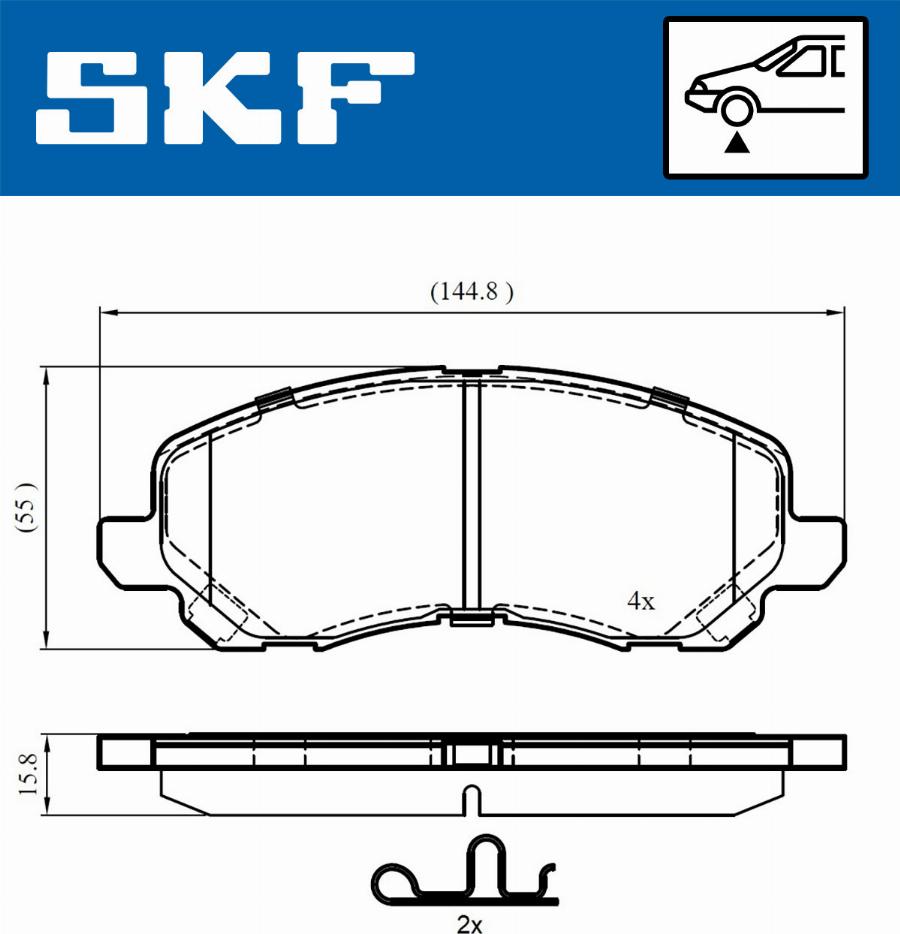 SKF VKBP 80169 A - Тормозные колодки, дисковые, комплект parts5.com