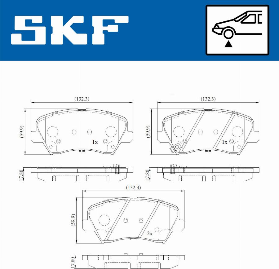 SKF VKBP 80161 A - Тормозные колодки, дисковые, комплект parts5.com