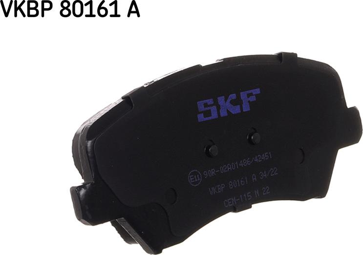 SKF VKBP 80161 A - Тормозные колодки, дисковые, комплект parts5.com